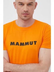 αθλητικό μπλουζάκι mammut core logo χρώμα: πορτοκαλί 50% οργανικό βαμβάκι, 50% ανακυκλωμένος πολυεστ
