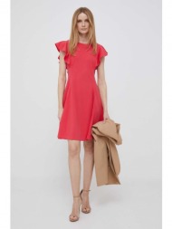 φόρεμα dkny χρώμα: ροζ 66% πολυεστέρας, 30% ανακυκλωμένος πολυεστέρας, 4% σπαντέξ