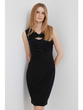 φόρεμα dkny χρώμα μαύρο κύριο υλικό 94% πολυεστέρας, 6%