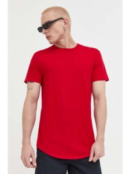 βαμβακερό μπλουζάκι hollister co. χρώμα: κόκκινο 100% βαμβάκι