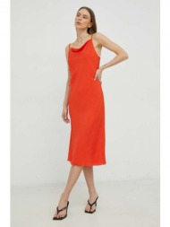 φόρεμα samsoe samsoe χρώμα: πορτοκαλί κύριο υλικό: 88% lenzing ecovero βισκόζη, 12% πολυεστέρας
φόδρ