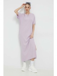φόρεμα fila χρώμα: μοβ 95% βισκόζη, 5% σπαντέξ