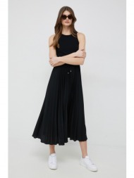 φόρεμα tommy hilfiger χρώμα: μαύρο υλικό 1: 95% βισκόζη, 5% σπαντέξ
υλικό 2: 100% πολυεστέρας