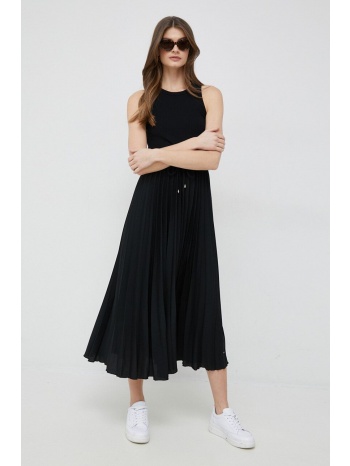 φόρεμα tommy hilfiger χρώμα μαύρο υλικό 1 95% βισκόζη, 5%