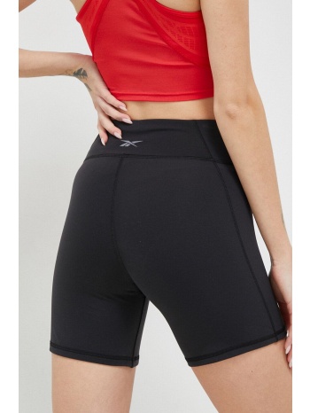 σορτς προπόνησης reebok lux χρώμα μαύρο 80% πολυαμίδη, 20%