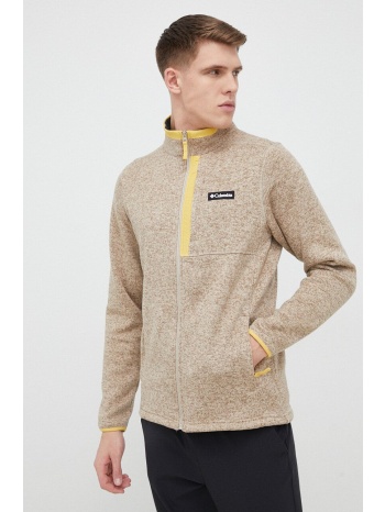 αθλητική μπλούζα columbia sweater weather χρώμα μπεζ υλικό