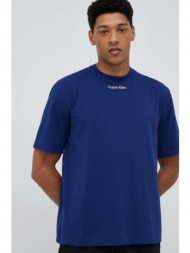 μπλουζάκι προπόνησης calvin klein performance ck athletic χρώμα: ναυτικό μπλε 68% βαμβάκι, 32% πολυε