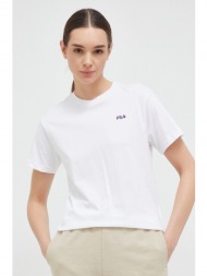 βαμβακερό μπλουζάκι fila 2-pack χρώμα: άσπρο 100% βαμβάκι
