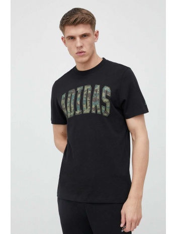 μπλουζάκι adidas χρώμα μαύρο κύριο υλικό 100%
