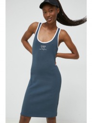 φόρεμα guess χρώμα: ναυτικό μπλε 95% βαμβάκι, 5% σπαντέξ