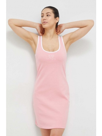 φόρεμα guess χρώμα ροζ 95% βαμβάκι, 5% σπαντέξ