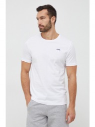 βαμβακερό μπλουζάκι fila 2-pack χρώμα: άσπρο 100% βαμβάκι