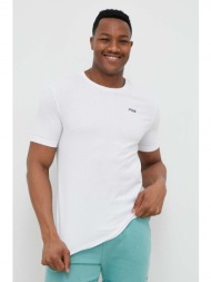 βαμβακερό μπλουζάκι fila 2-pack χρώμα: γκρι 100% βαμβάκι