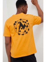 βαμβακερό μπλουζάκι marmot χρώμα: κίτρινο 100% βαμβάκι