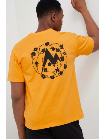 βαμβακερό μπλουζάκι marmot χρώμα κίτρινο 100% βαμβάκι