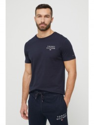βαμβακερό μπλουζάκι tommy hilfiger χρώμα: ναυτικό μπλε 100% βαμβάκι