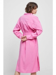 φόρεμα medicine χρώμα: ροζ 80% modal, 20% πολυεστέρας