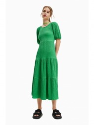 φόρεμα desigual χρώμα: πράσινο 61% lyocell, 38% πολυεστέρας, 1% σπαντέξ