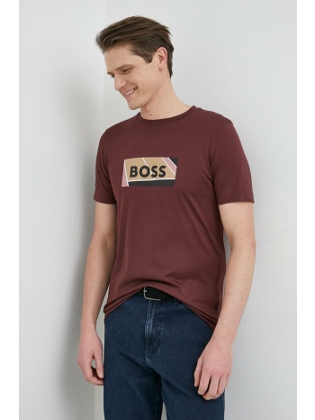 βαμβακερό μπλουζάκι boss 100% βαμβάκι