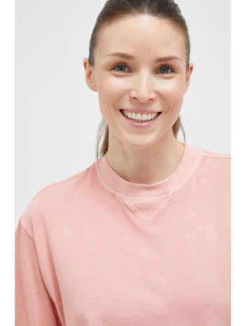 βαμβακερό μπλουζάκι reebok classic χρώμα ροζ κύριο υλικό