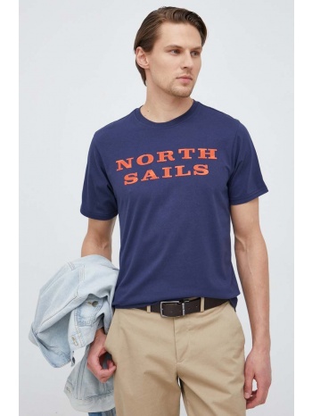 βαμβακερό μπλουζάκι north sails χρώμα ναυτικό μπλε 100%