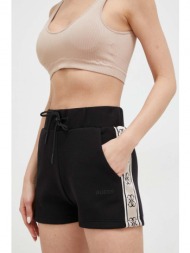 σορτς guess χρώμα: μαύρο 51% βαμβάκι, 49% πολυεστέρας