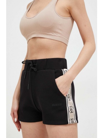 σορτς guess χρώμα μαύρο 51% βαμβάκι, 49% πολυεστέρας