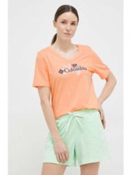 μπλουζάκι columbia χρώμα: πορτοκαλί 60% βαμβάκι, 20% πολυεστέρας, 20% βισκόζη