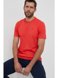 βαμβακερό μπλουζάκι champion χρώμα: κόκκινο 100% βαμβάκι