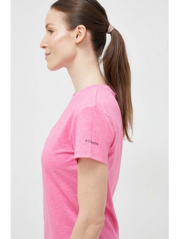 αθλητικό μπλουζάκι columbia sun trek χρώμα ροζ 56%