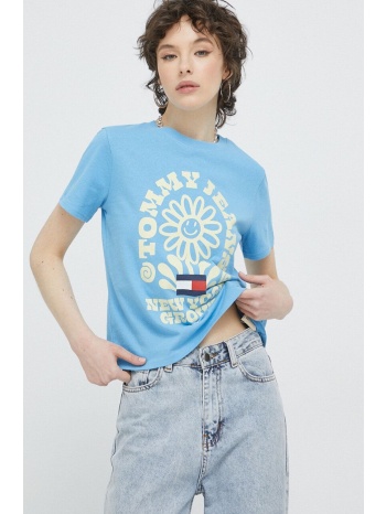 βαμβακερό μπλουζάκι tommy jeans 100% βαμβάκι