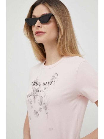 μπλουζάκι miss sixty χρώμα ροζ 93% βαμβάκι, 7% σπαντέξ