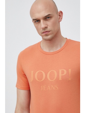 βαμβακερό μπλουζάκι joop! χρώμα πορτοκαλί 100% βαμβάκι