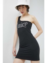 φόρεμα juicy couture χρώμα: μαύρο 61% πολυεστέρας, 34% βαμβάκι, 5% σπαντέξ