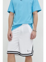 σορτς karl kani χρώμα: άσπρο 100% πολυεστέρας