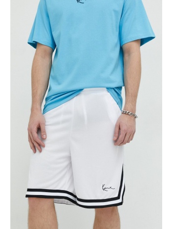 σορτς karl kani χρώμα άσπρο 100% πολυεστέρας