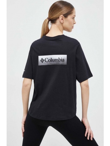 μπλουζάκι columbia χρώμα μαύρο υλικό 1 100% βαμβάκιυλικό