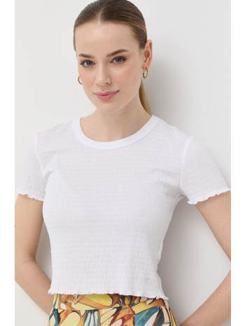 μπλουζάκι guess χρώμα άσπρο 97% πολυεστέρας, 3% σπαντέξ