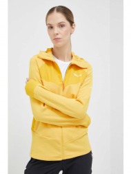 αθλητική μπλούζα salewa agner χρώμα: κίτρινο, με κουκούλα κύριο υλικό: 94% ανακυκλωμένος πολυεστέρας