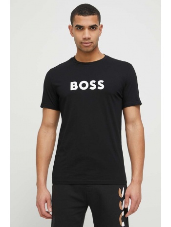 μπλουζάκι παραλίας boss χρώμα μαύρο 100% βαμβάκι