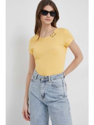 μπλουζάκι pepe jeans ragy χρώμα: κίτρινο 50% βαμβάκι, 50% πολυεστέρας