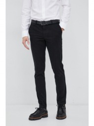 παντελόνι boss χρώμα: μαύρο 98% βαμβάκι, 2% σπαντέξ