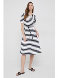 φόρεμα tommy hilfiger χρώμα: άσπρο 97% βαμβάκι, 3% σπαντέξ