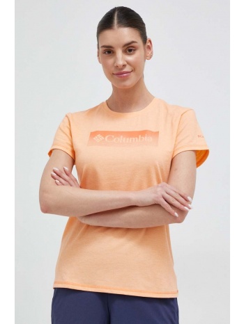 αθλητικό μπλουζάκι columbia sun trek χρώμα πορτοκαλί 56%