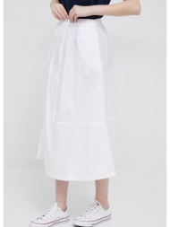 βαμβακερή φούστα deha χρώμα: άσπρο 100% βαμβάκι