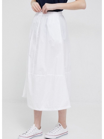βαμβακερή φούστα deha χρώμα άσπρο 100% βαμβάκι