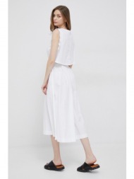 φόρεμα deha χρώμα: άσπρο 97% βαμβάκι, 3% ελαστομερές