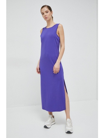 φόρεμα 4f χρώμα μοβ 68% βισκόζη, 27% πολυαμίδη, 5% σπαντέξ