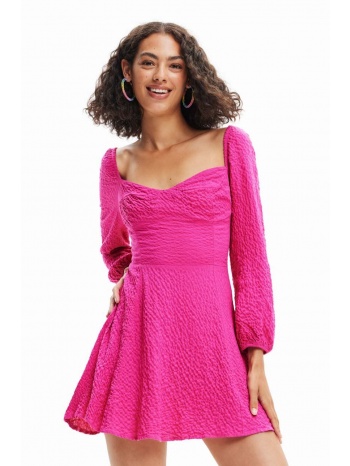 φόρεμα desigual χρώμα ροζ 61% lyocell, 38% πολυεστέρας, 1%