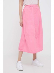βαμβακερή φούστα deha χρώμα: μοβ 100% βαμβάκι